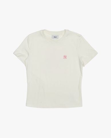  MLB - Áo croptop nữ cổ tròn tay ngắn Floral 