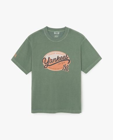  MLB - Áo thun unisex cổ tròn tay ngắn Vintage 