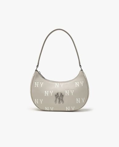  MLB - Túi đeo vai nữ hình bán nguyệt Classic Monogram 