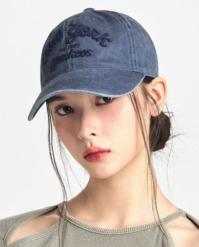  MLB - Nón bóng chày unisex Denim Varsity Cursive 