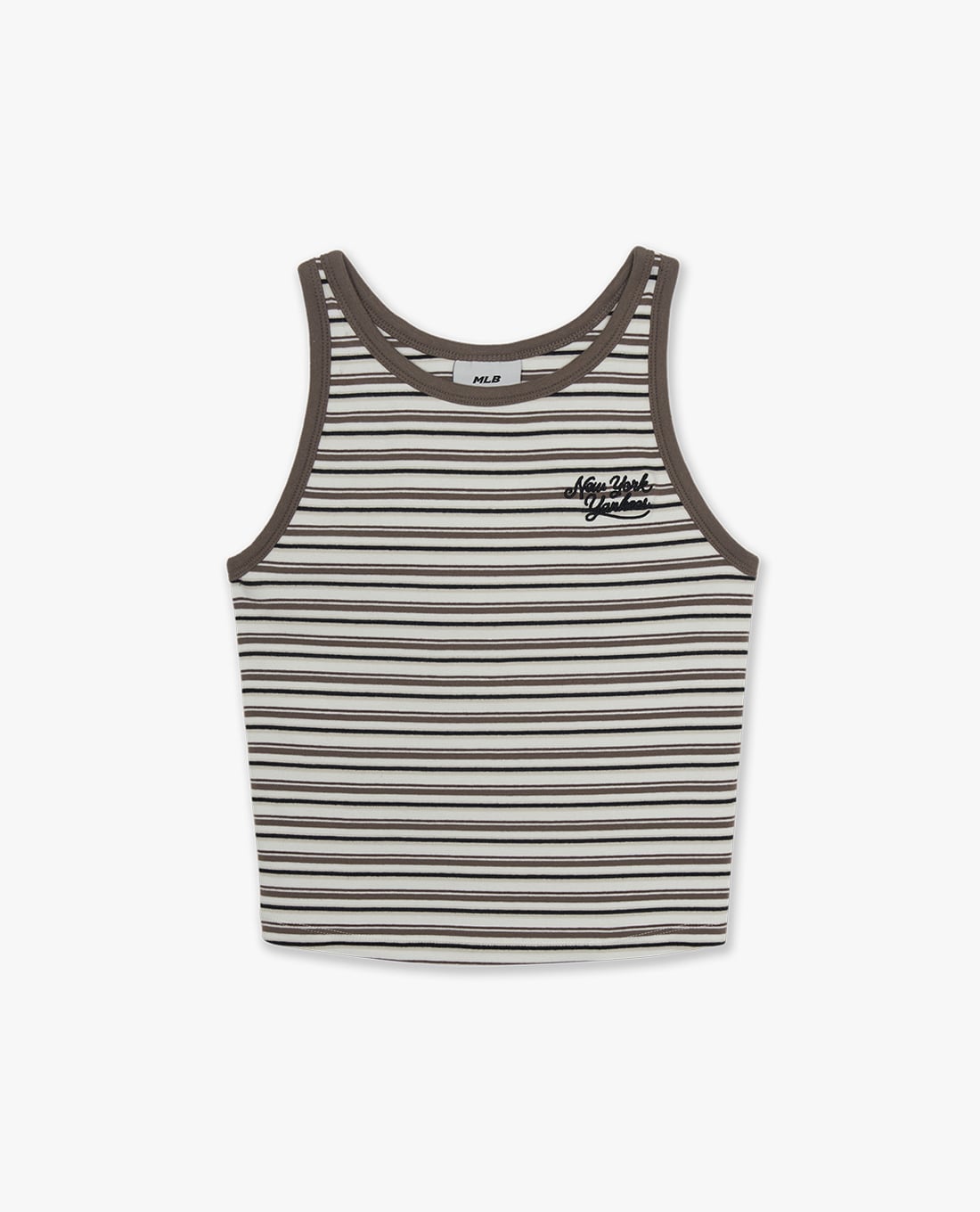 MLB - Áo ba lỗ nữ kẻ sọc phom croptop