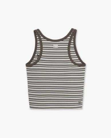  MLB - Áo ba lỗ nữ kẻ sọc phom croptop 