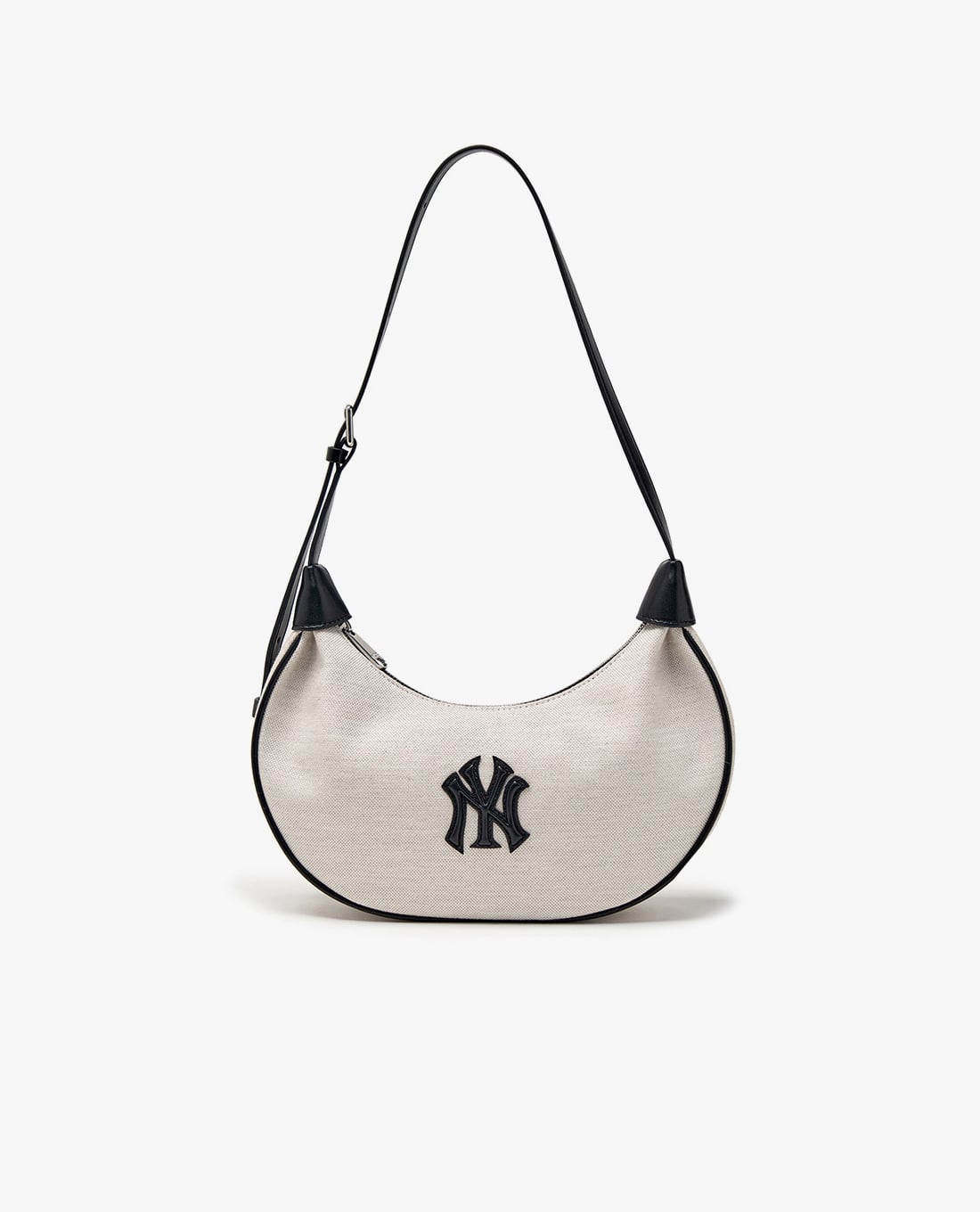 MLB - Túi đeo vai nữ hình bán nguyệt Basic Canvas