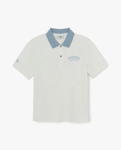  MLB - Áo polo unisex cổ bẻ tay ngắn Basic Small Letter 