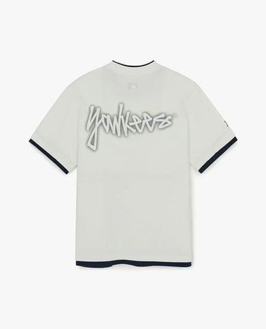  MLB - Áo thun unisex tay ngắn Basic Colorful Street Logo Layered 