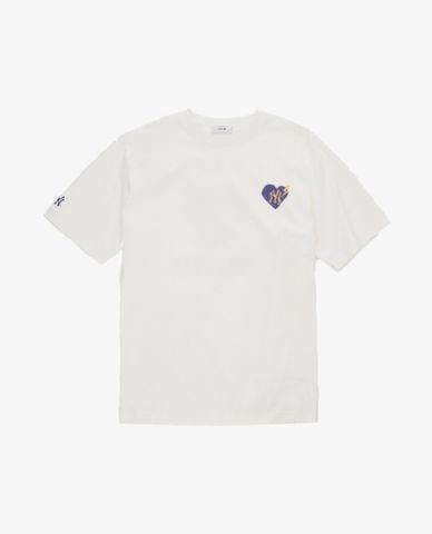  MLB - Áo thun unisex cổ tròn tay ngắn Legends Heart 