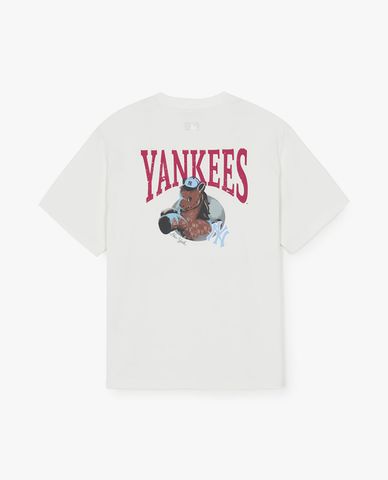  MLB - Áo thun unisex cổ tròn New Year Horse Graphic 