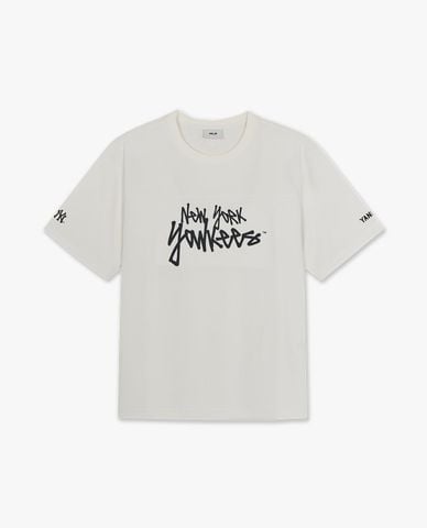  MLB - Áo thun unisex tay ngắn Sportive Mesh Lettergraphic 