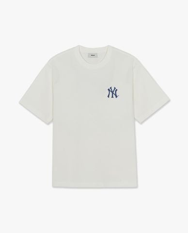  MLB - Áo thun unisex tay ngắn Vintage Letter Print 