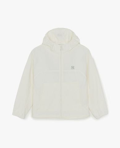  MLB - Áo khoác phối mũ unisex tay dài Varsity 