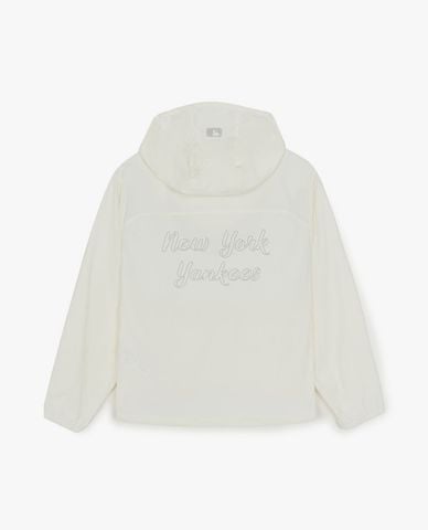  MLB - Áo khoác phối mũ unisex tay dài Varsity 