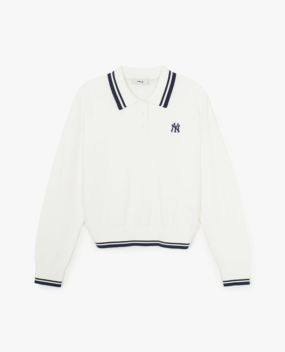 MLB - Áo dệt kim nữ cổ bẻ tay dài New Year