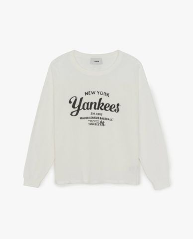  MLB - Áo sweatshirt nữ cổ tròn tay dài Varsity 
