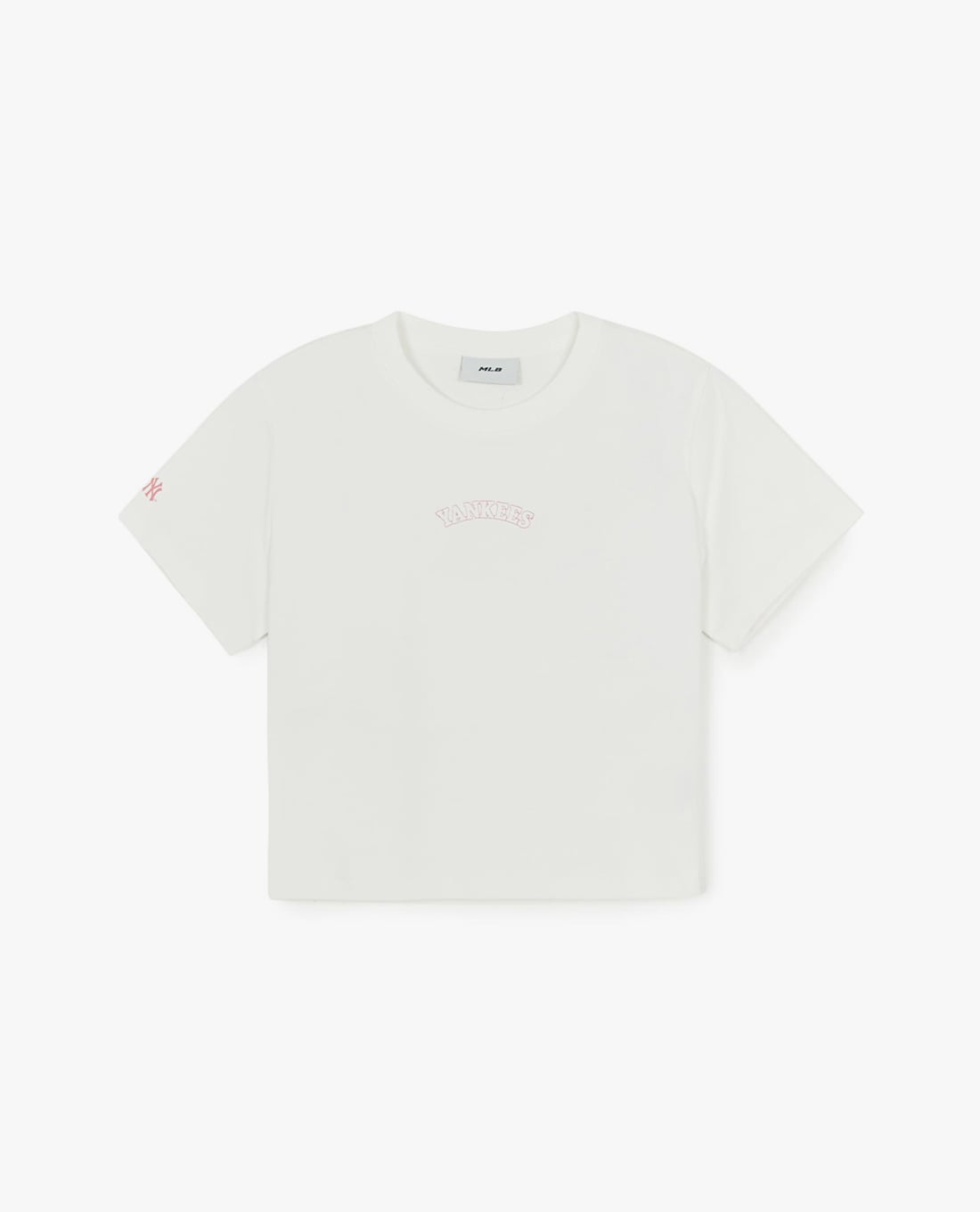 MLB - Áo croptop nữ cổ tròn tay ngắn Basic