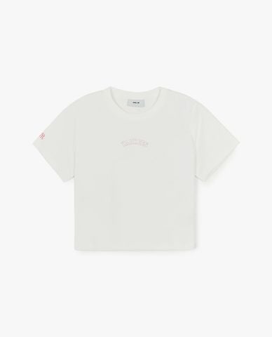  MLB - Áo croptop nữ cổ tròn tay ngắn Basic 