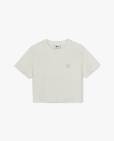  MLB - Áo croptop nữ cổ tròn tay ngắn Diamond Monogram 