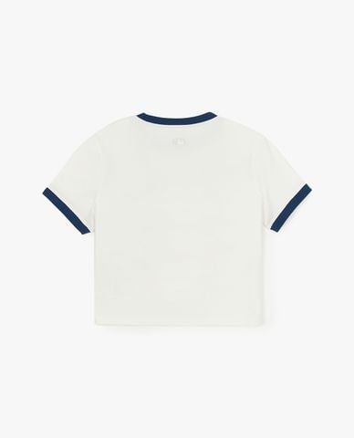  MLB - Áo croptop nữ cổ tròn tay ngắn Varsity Linger Slim 