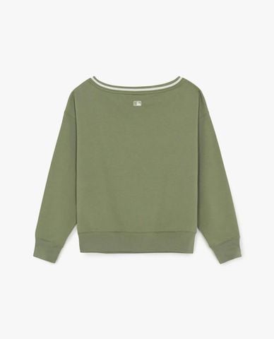  MLB - Áo sweatshirt nữ cổ thuyền tay dài Varsity Sportive 