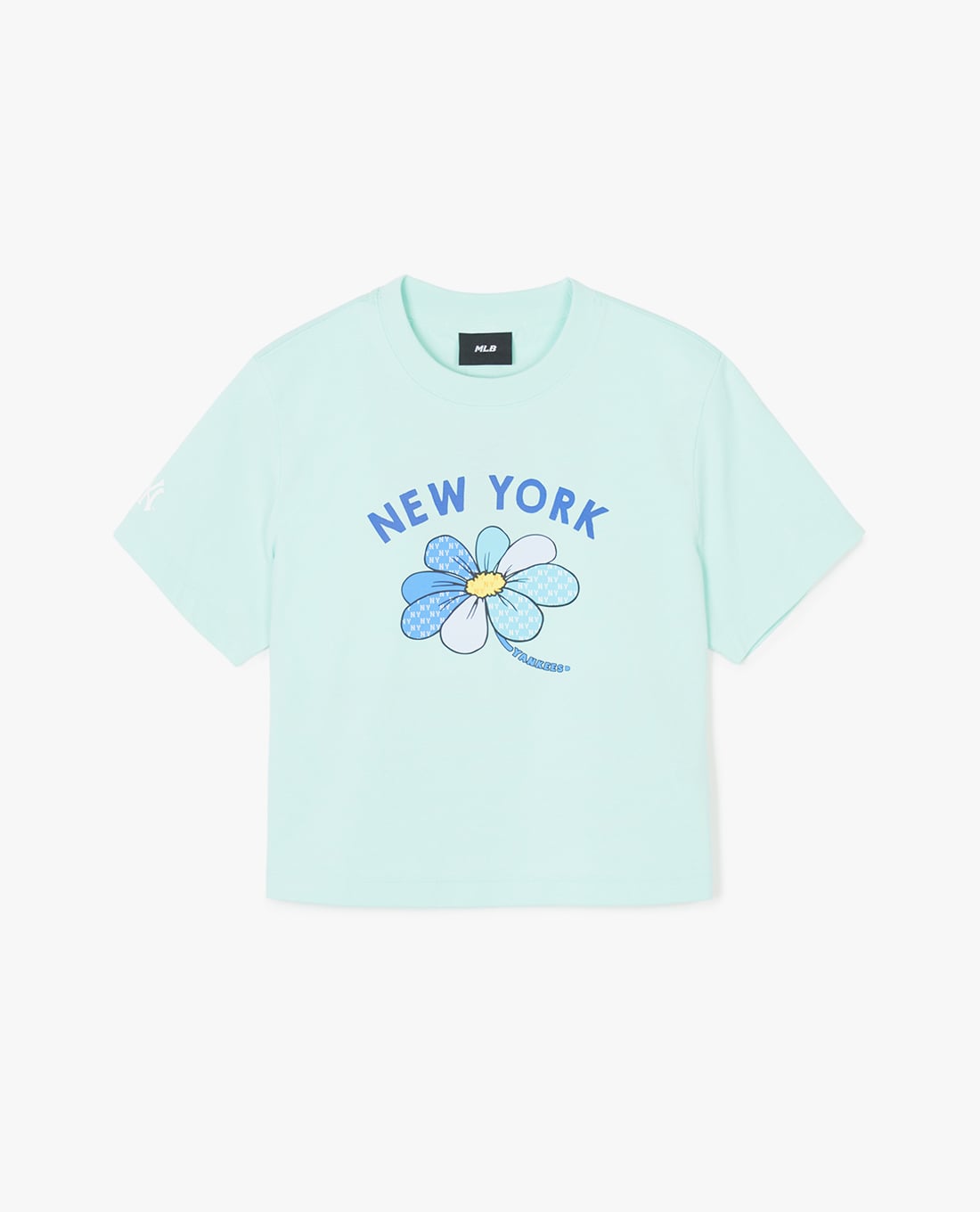 MLB - Áo croptop nữ cổ tròn tay ngắn