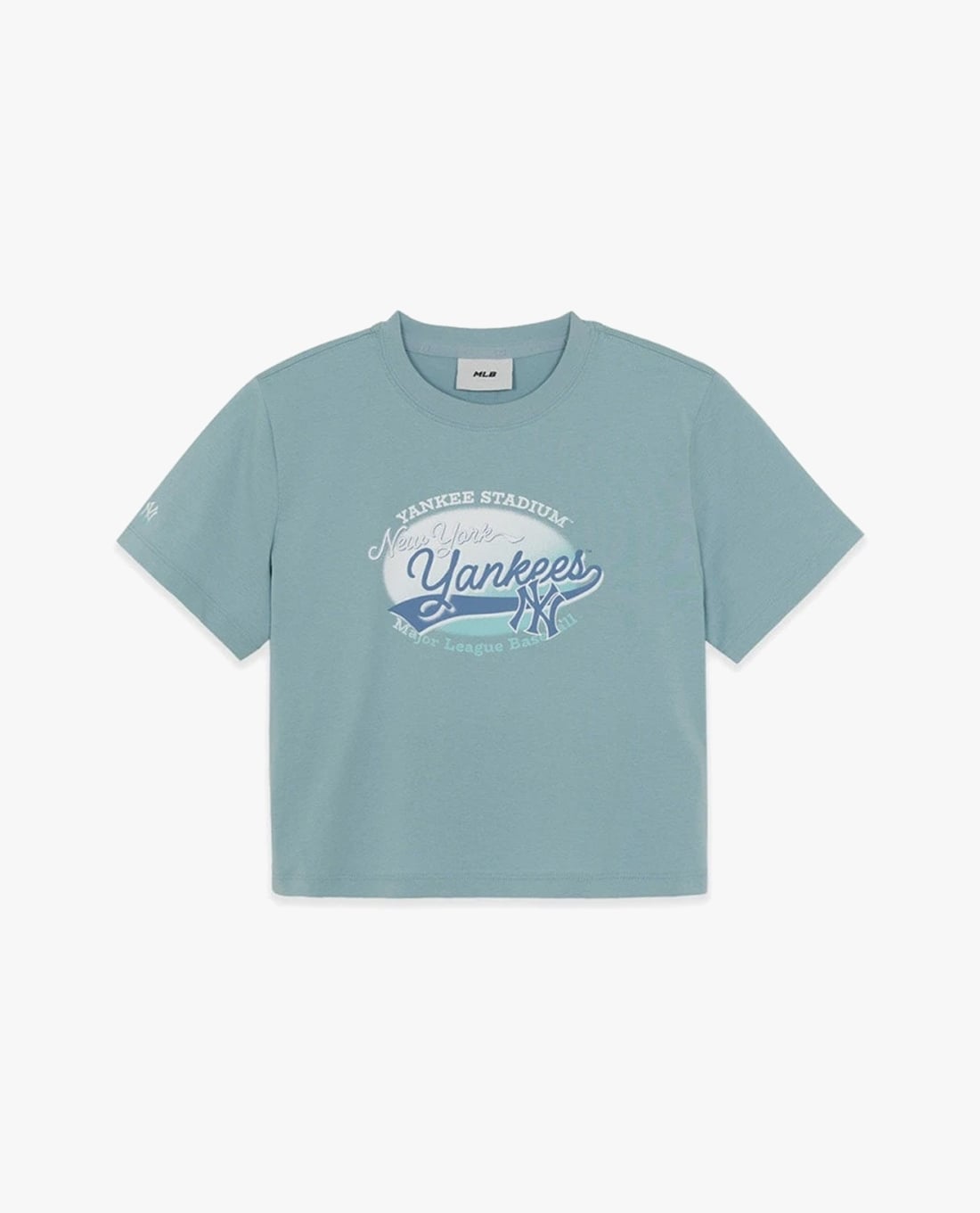 MLB - Áo croptop nữ cổ tròn tay ngắn Vintage Graphic