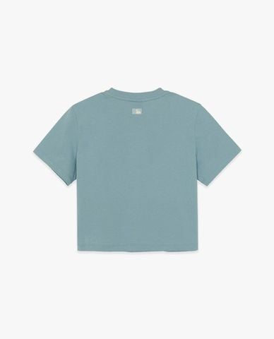  MLB - Áo croptop nữ cổ tròn tay ngắn Vintage Graphic 