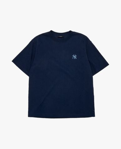  MLB - Áo thun unisex cổ tròn tay ngắn phối logo 