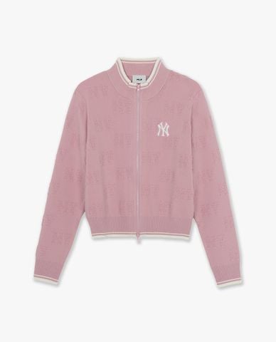  MLB - Áo khoác dệt kim nữ tay dài Classic Monogram 