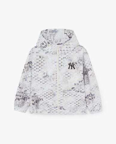  MLB - Áo khoác gió unisex phối mũ tay dài Monogram 