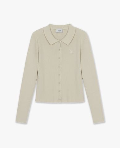  MLB - Áo khoác cardigan nữ cổ bẻ tay dài Basic 