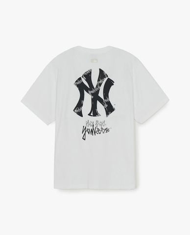  MLB - Áo thun unisex cổ tròn tay ngắn Basic Mega Street Logo 