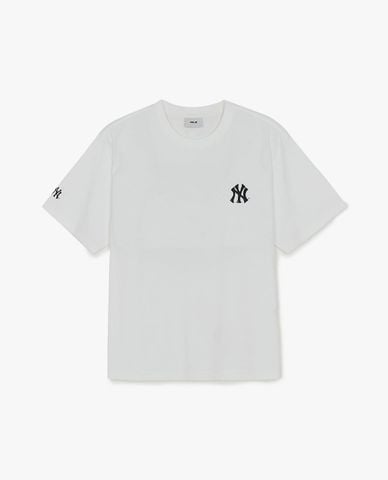  MLB - Áo thun unisex tay ngắn Basic Street Back Lettering 