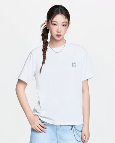  MLB - Áo thun unisex tay ngắn Basic Lace Mega Logo 