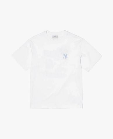  MLB - Áo thun unisex cổ tròn tay ngắn Basic 