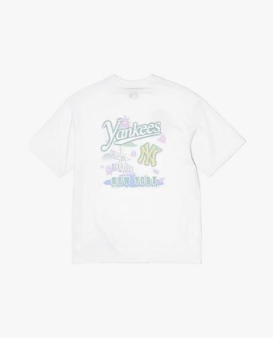  MLB - Áo thun unisex cổ tròn tay ngắn Basic 
