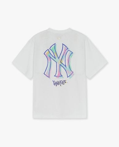  MLB - Áo thun unisex cổ tròn tay ngắn Summer Graphics 