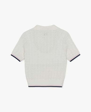  MLB - Áo polo nữ dệt kim tay ngắn Varsity 