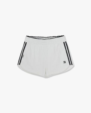  MLB - Quần short nữ ống rộng thêu logo Varsity 
