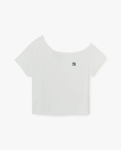  MLB - Áo trễ vai nữ Basic Small Logo 