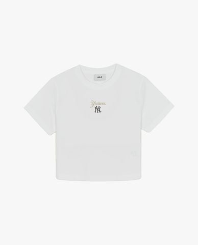  MLB - Áo croptop nữ cổ tròn tay ngắn Sheriff Logo 