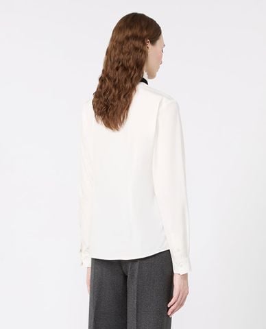  WEEKEND MAX MARA - Áo sơ mi nữ cổ bèo tay dài phối dây Wkiaceto 