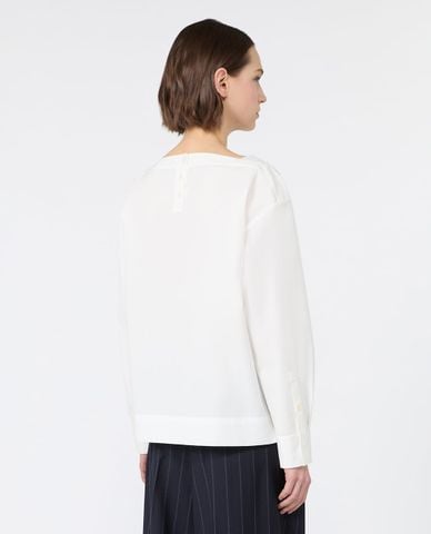  WEEKEND MAX MARA - Áo kiểu nữ cổ thuyền tay dài Wkdoscuro 