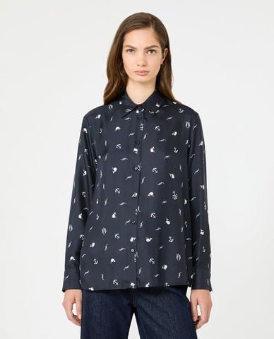  WEEKEND MAX MARA - Áo sơ mi nữ cổ bẻ tay dài Wkdpavido 