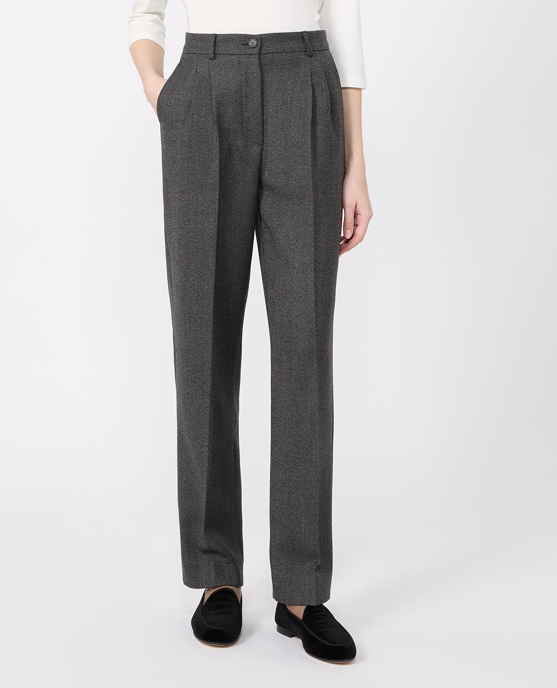 WEEKEND MAX MARA - Quần nữ ống đứng xếp li Wkistadio