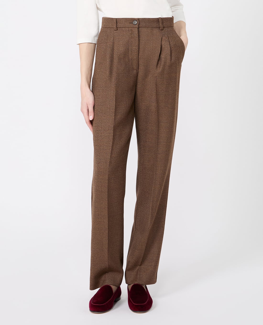 WEEKEND MAX MARA - Quần nữ ống đứng xếp li Wkistadio