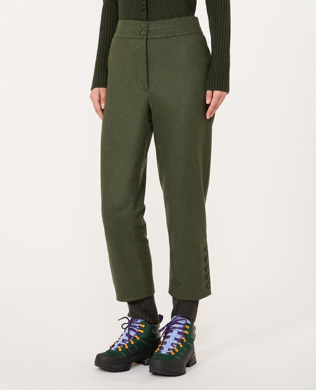 WEEKEND MAX MARA - Quần nữ ống đứng khuy đôi Wkspiega
