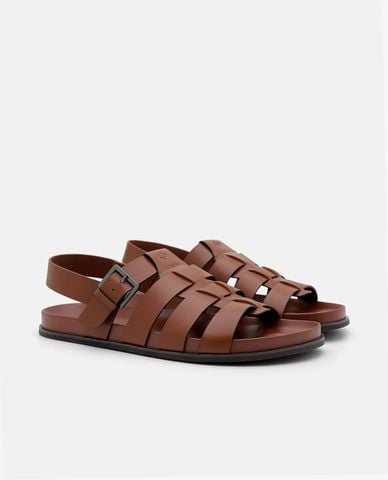  PEDRO - Giày sandals nam đế bệt Leather Caged 
