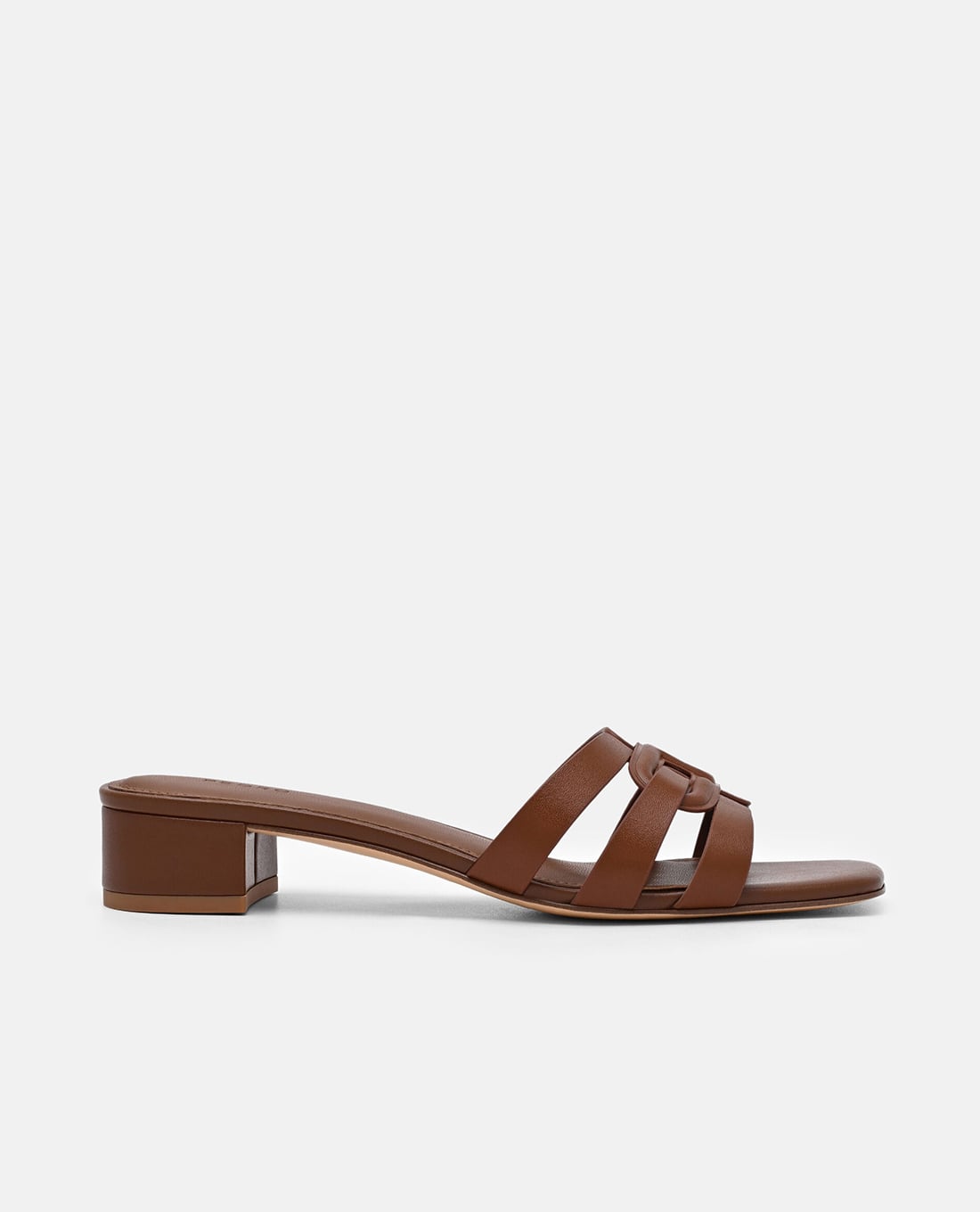 PEDRO - Giày mules nữ cao gót hở mũi Carmel