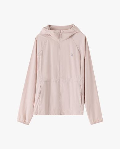  USPA - Áo khoác phối mũ nữ tay dài in logo 