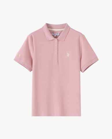  USPA - Áo polo nữ cổ bẻ tay ngắn thêu logo 