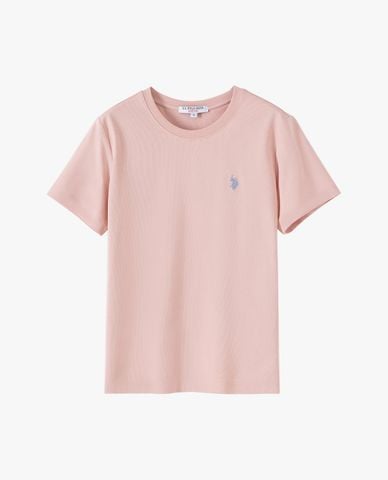  USPA - Áo thun nữ cổ tròn tay ngắn thêu logo 